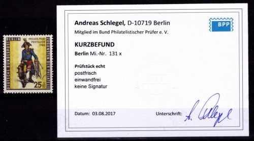 Berlin 131 x postfrisch Kurzbefund Schlegel BPP #OO646