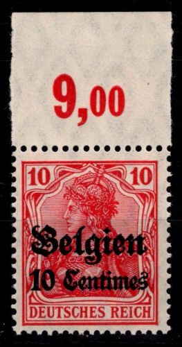 Deutsche Besetzung 1. WK Belgien 2 P OR postfrisch #OO950