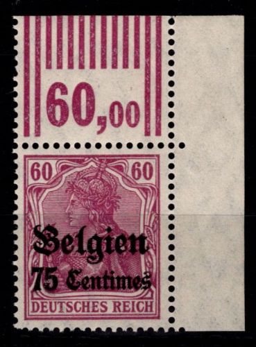 Deutsche Besetzung 1. WK Belgien 6 b W OR postfrisch 2`9`2 #OO957