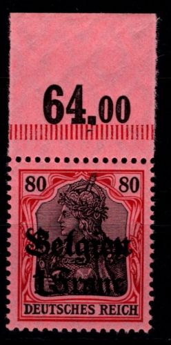 Deutsche Besetzung 1. WK Belgien 7 P OR postfrisch #OO958