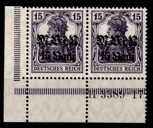 Deutsche Besetzung 1. WK Rumänien 5b HAN A postfrisch H 3389.17 #OO987