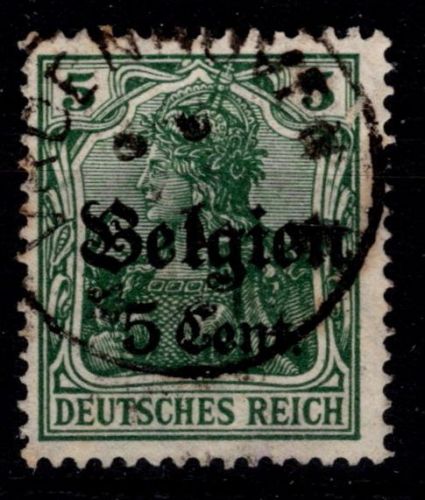 Deutsche Besetzung 1. WK Belgien 12 I a gestempelt #OO995