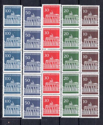 BRD Bund 506-510 Rollenmarken postfrisch 5er Streifen #OO370