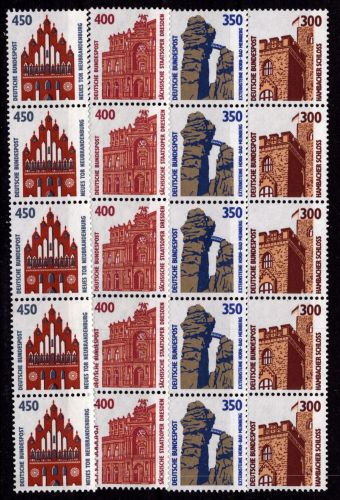 BRD Bund 1348, 1407, 1562, 1623 RM postfrisch 5er Streifen #OO371