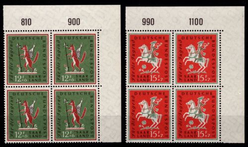 Saarland 433-434 Viererblock postfrisch