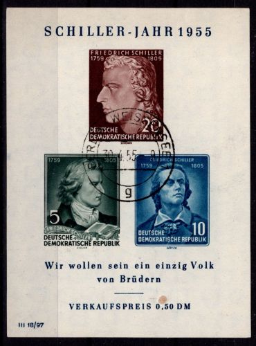 DDR Block 11 gestempelt kleiner Fleck #OP047