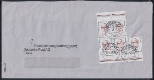 BRD Bund 2158 auf Brief Postzustellungsauftrag #OP188