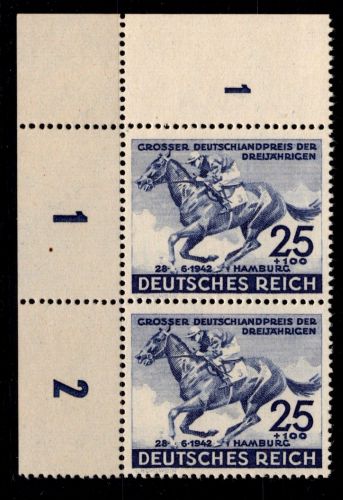 Deutsches Reich 814 postfrisch Paar Eckrand ungefaltet #OQ150