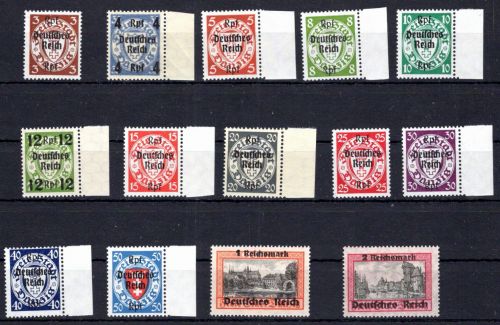 Deutsches Reich 716-729 postfrisch 1+2 RM geprüft Schlegel BPP #OQ338