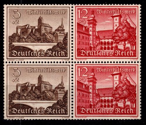 Deutsches Reich W 131 postfrisch 2 mal zusammenhängend #OQ374