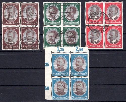 Deutsches Reich 540-543 gestempelt