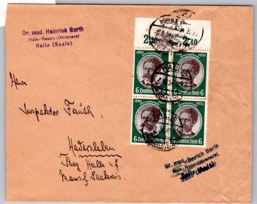 Deutsches Reich 541 auf Brief als Mehrfachfrankatur #OQ420