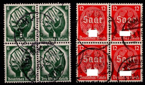 Deutsches Reich 544-545 gestempelt als 4er Block #OQ423