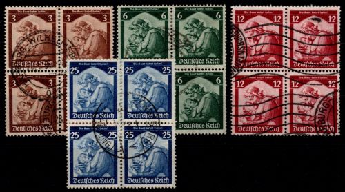 Deutsches Reich 565-568 gestempelt im 4er Block #OQ437