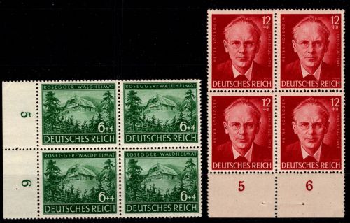 Deutsches Reich 855-856 postfrisch als 4er Block vom Unterrand #OQ818