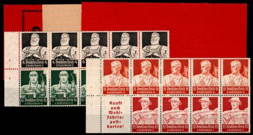 Deutsches Reich HBl. 101-102 postfrisch mit Karton ohne Klammer #OQ978