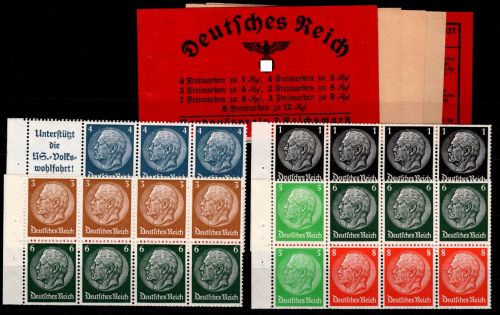 Deutsches Reich HBl. 89-92 postfrisch mit Karton ohne Klammer #OR214