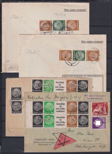 Deutsches Reich S 130 u.a. auf Brief Lot ZD Briefe #OR298