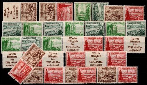 Deutsches Reich S 244-W 134 postfrisch ZD Schiffe komplett #OR299