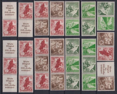 Deutsches Reich K 33-W 135 postfrisch ZD Ostmarklandschaften komplett #OR300