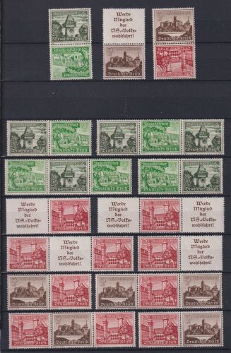 Deutsches Reich S 257-W 134 postfrisch ZD Bauwerke komplett #OR301