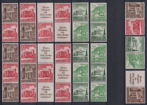 Deutsches Reich K 37-W 148 postfrisch ZD Bauwerke komplett, S265 mit Falz #OR302