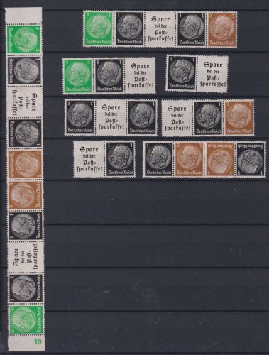 Deutsches Reich KZ 22-WK6 mit Falz Einheitgeber III komplett #OR306