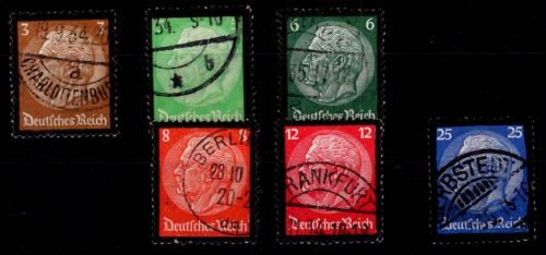 Deutsches Reich 548-553 gestempelt
