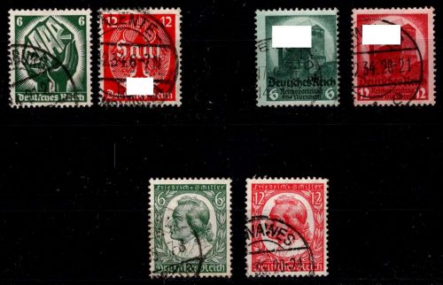 Deutsches Reich 544-547, 554-555 gestempelt #OP757