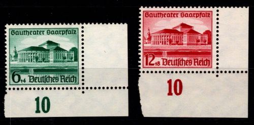 Deutsches Reich 673-674 postfrisch vom Eckrand gefaltet #OQ576