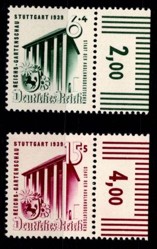 Deutsches Reich 692-693 postfrisch vom Oberrand, leicht vorgefaltet #OQ600