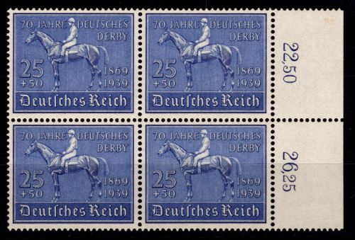Deutsches Reich 698 postfrisch als 4er Block vom Oberrand #OQ614