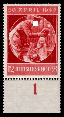 Deutsches Reich 744 postfrisch vom Unterrand gefaltet #OQ661