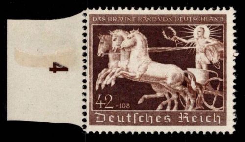 Deutsches Reich 747 postfrisch vom Unterrand, Rand mit Falz #OQ665