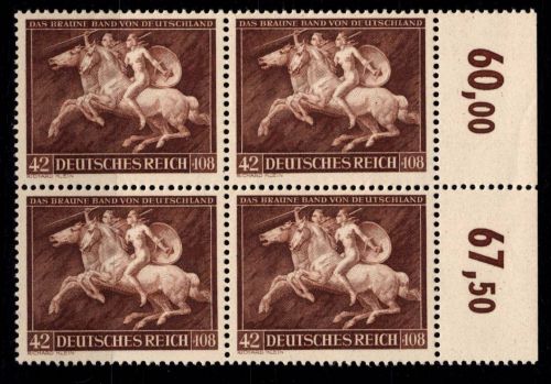 Deutsches Reich 780 postfrisch als 4er Block vom Oberrand #OQ708