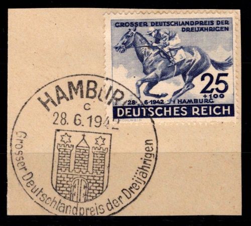 Deutsches Reich 814 gestempelt auf Briefstück mit Vollstempel #OQ741