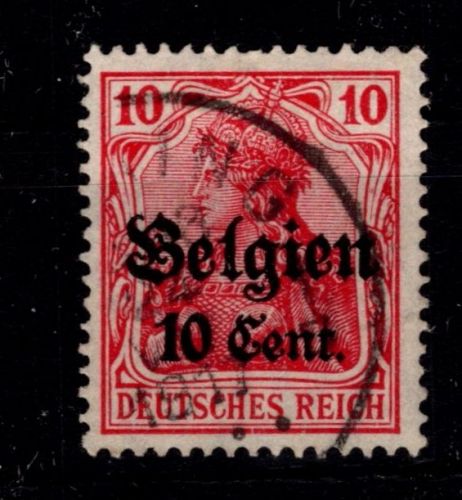 Deutsche Besetzung 1. WK Belgien 14 a gestempelt #OP402
