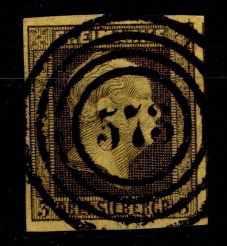 Preußen 4 gestempelt N4 573 "Halle, Bahnpost", Pracht #OP427