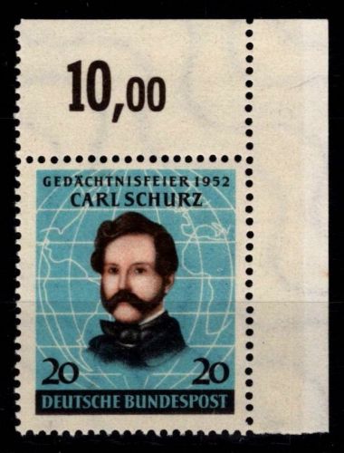 BRD Bund 155 postfrisch vom Eckrand #OJ974