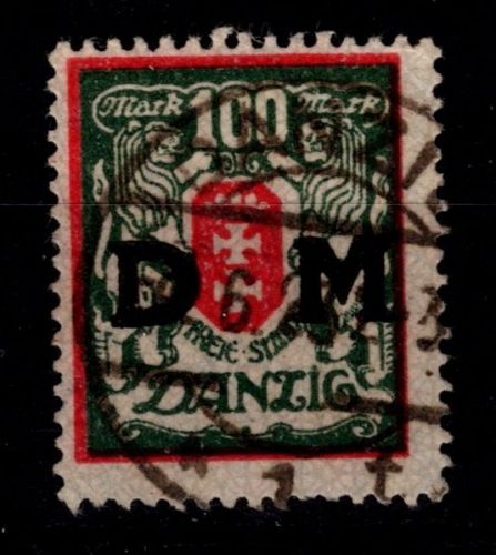 Danzig Dienstmarken 34 X gestempelt geprüft Gruber BPP #OJ868
