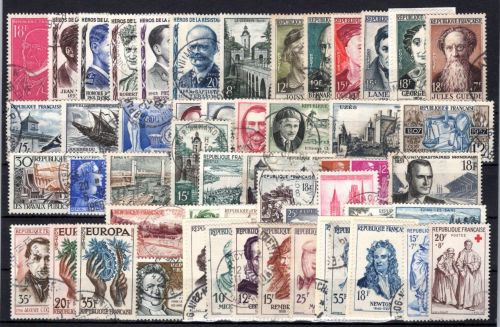 Frankreich Jahrgang 1957 gestempelt ohne 1120 und 1150-1154 #OP827