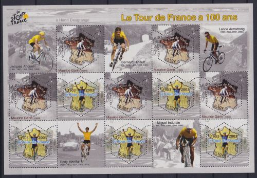 Frankreich 3724-3725 postfrisch als Kleinbogen #OP203