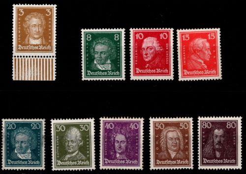 Deutsches Reich 386, 389-392, 394-397 mit Falz #OR014