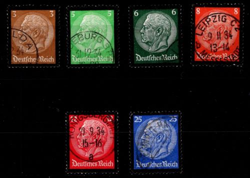 Deutsches Reich 548-553 gestempelt