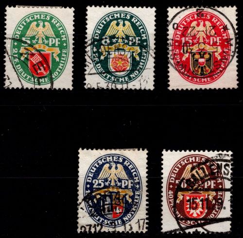 Deutsches Reich 430-434 gestempelt