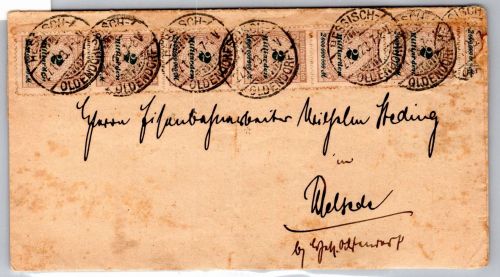 Deutsches Reich 326 B P OR auf Brief Mehrfachfrankatur #OP702