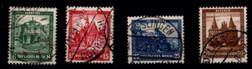 Deutsches Reich 459-462 gestempelt teilweise geprüft Schlegel BPP