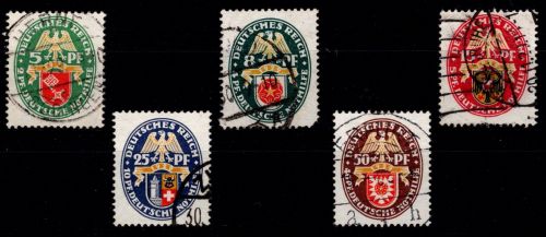 Deutsches Reich 430-434 gestempelt