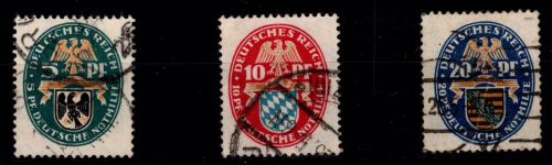 Deutsches Reich 375-377 gestempelt