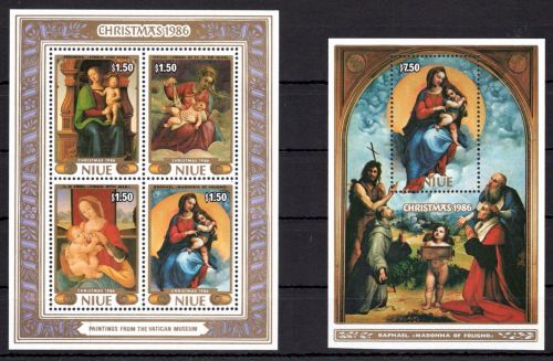 Niue Block 105 und 106 postfrisch Weihnachten #OE264